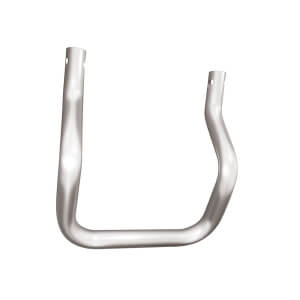 Custom polished aluminum bent tube support frame, U-shaped aluminum tubular support component with mounting holes