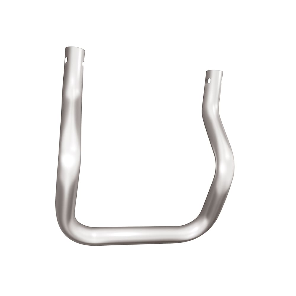 Custom polished aluminum bent tube support frame, U-shaped aluminum tubular support component with mounting holes