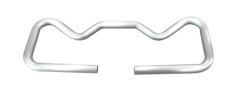 Custom polished bent aluminum handle, multi-wave curved aluminum tubular grip spare part for equipment assembly
