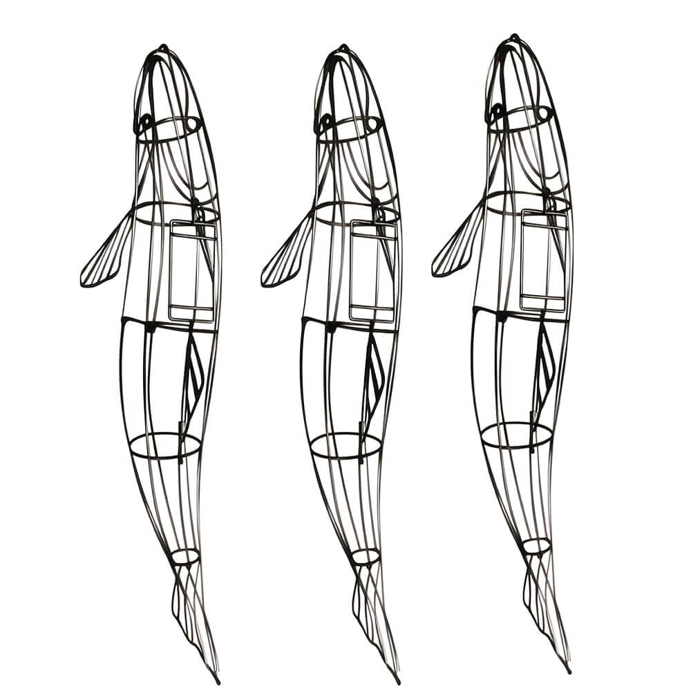 Custom fish-shaped lantern wire frame, metal wire koi fish skeleton frame for decorative festival lantern making