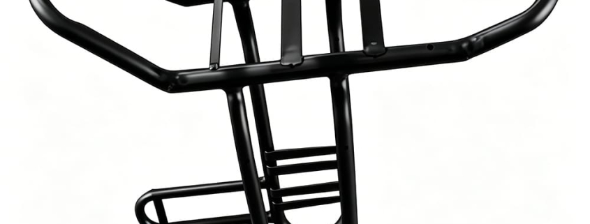 Custom black powder coated metal tube unicycle frame, travel & daily commuting transport tubular frame