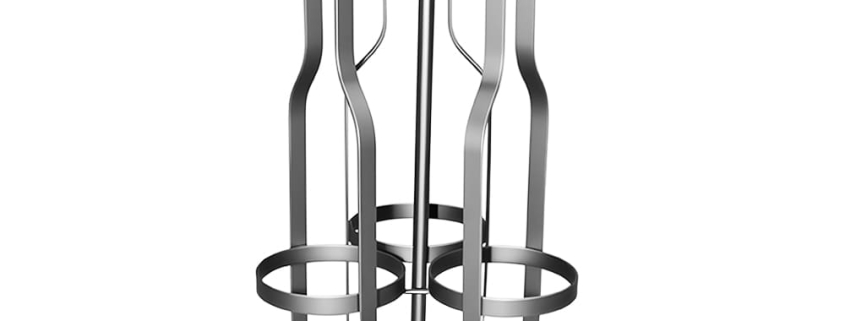 Custom metal portable wine carrier with handle, 4-bottle metal wire wine bottle holder