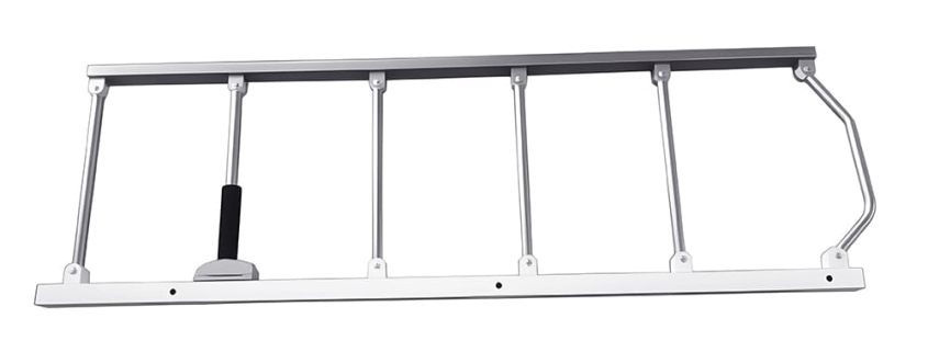 Custom stainless steel bed side rail, nursing home bed fall prevention safety guard rail with lifting handle