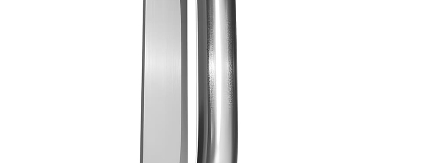 Custom stainless steel grab handle with mounting plate for medical trolley and equipment