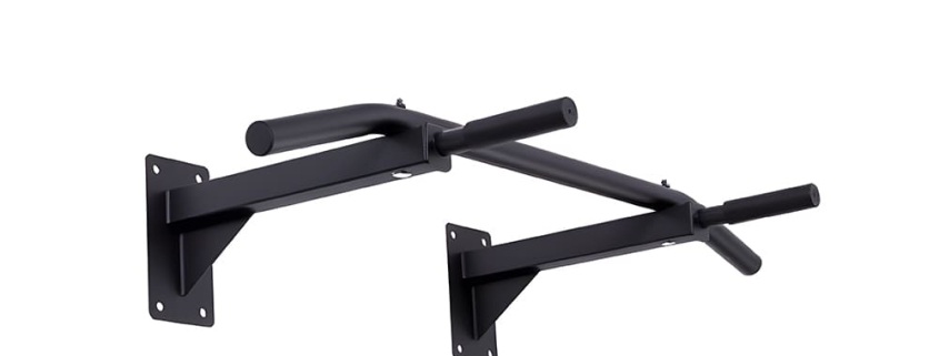 Custom black powder coated wall mounted pull up bar bracket for home gym fitness training