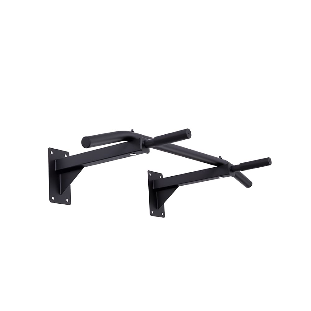 Custom black powder coated wall mounted pull up bar bracket for home gym fitness training