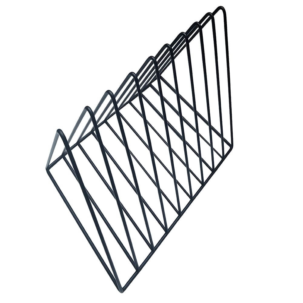 Custom black powder coated wire metal desktop file organizer rack for office document storage