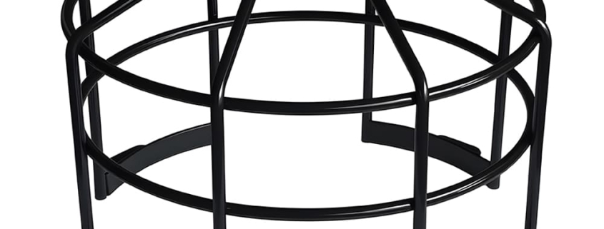 Custom black powder coated wire metal light guard protective frame for lamp