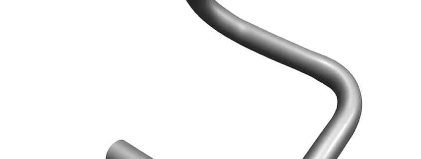 Custom polished bent metal tube furniture parts, multi-curved tubular steel component for chair and table frame assembly